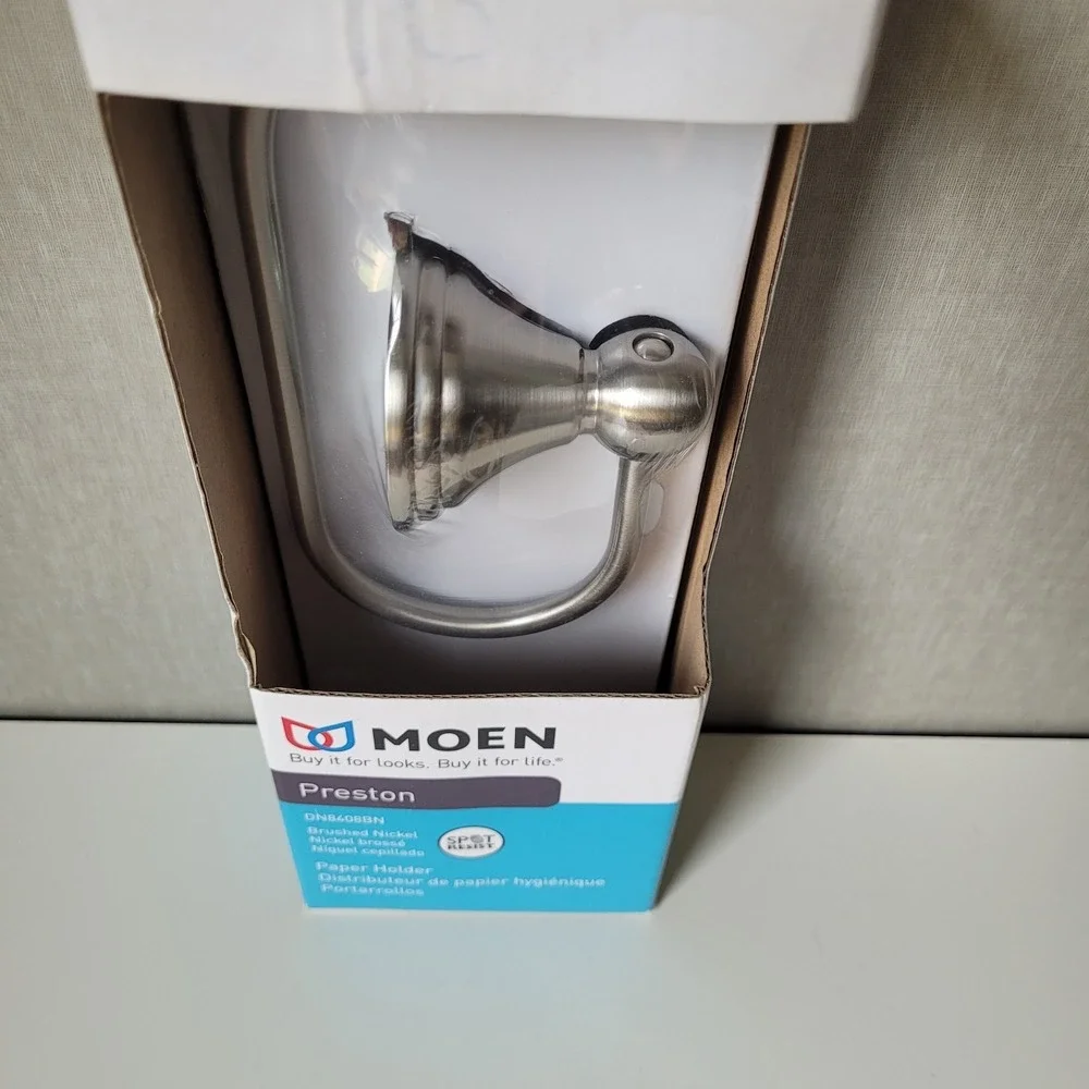 Moen Preston Brushed Nickel Toilet Paper Holder (DN8408BN) - Brand New